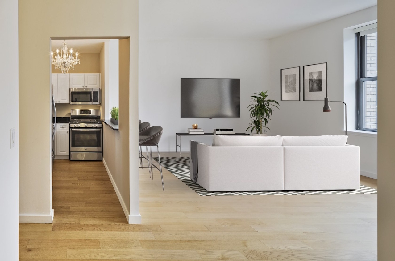 a view of a living room