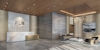 a room filled with furniture and a large window