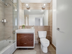 Thumbnail of Gotham West: 3003 a room with a sink and a mirror