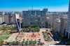 an aerial view of a city