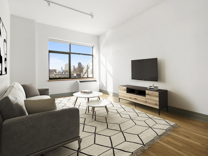 a view of a living room
