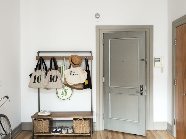 a door in a room