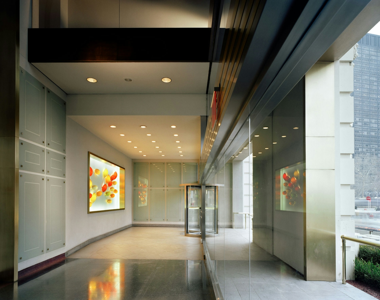 a view of the inside of a building