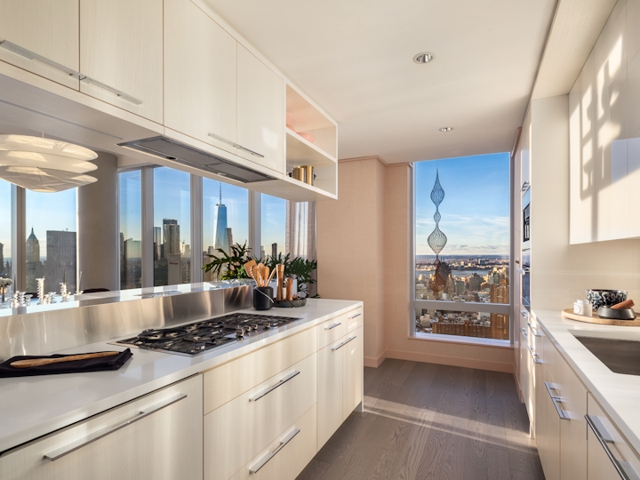 a kitchen with a sink and a window