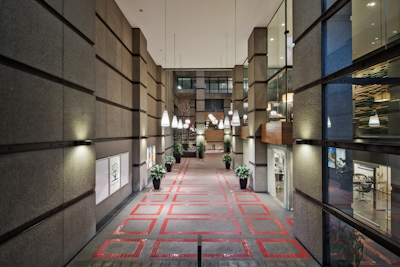 a view of the inside of a building