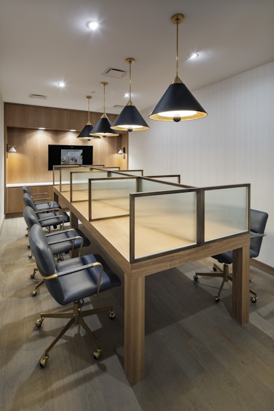 a living room with a wooden floor