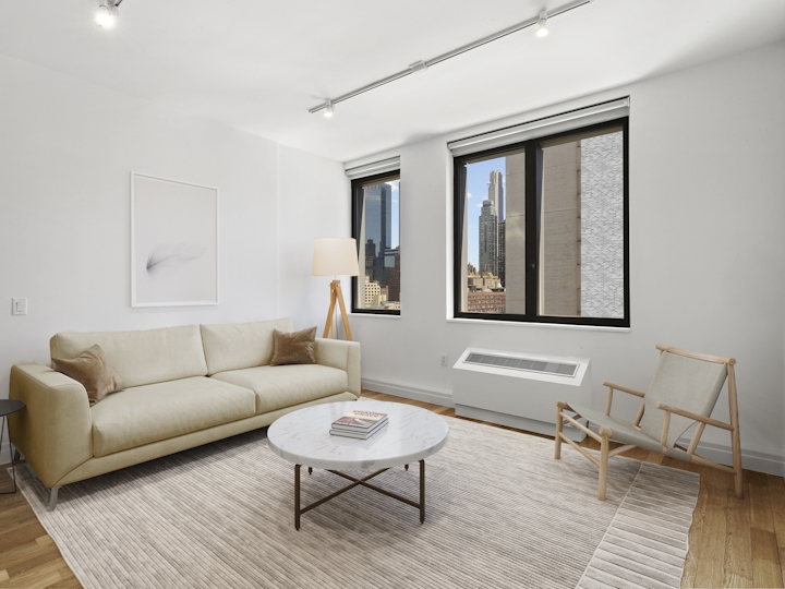 a view of a living room