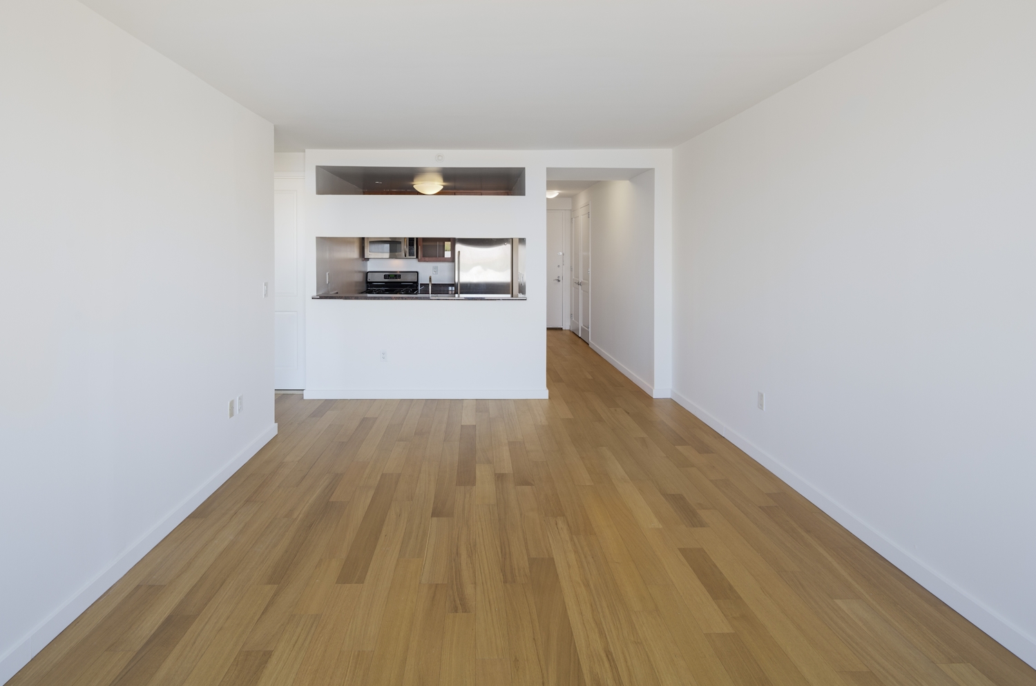 a view of a hard wood floor